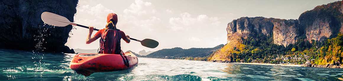 person on a kayak