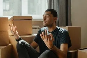 Man meditating