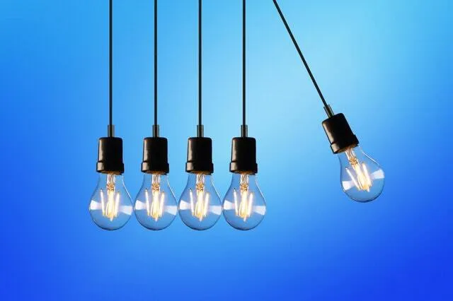 Hanging light bulbs