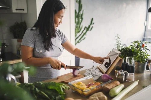 Woman cooking