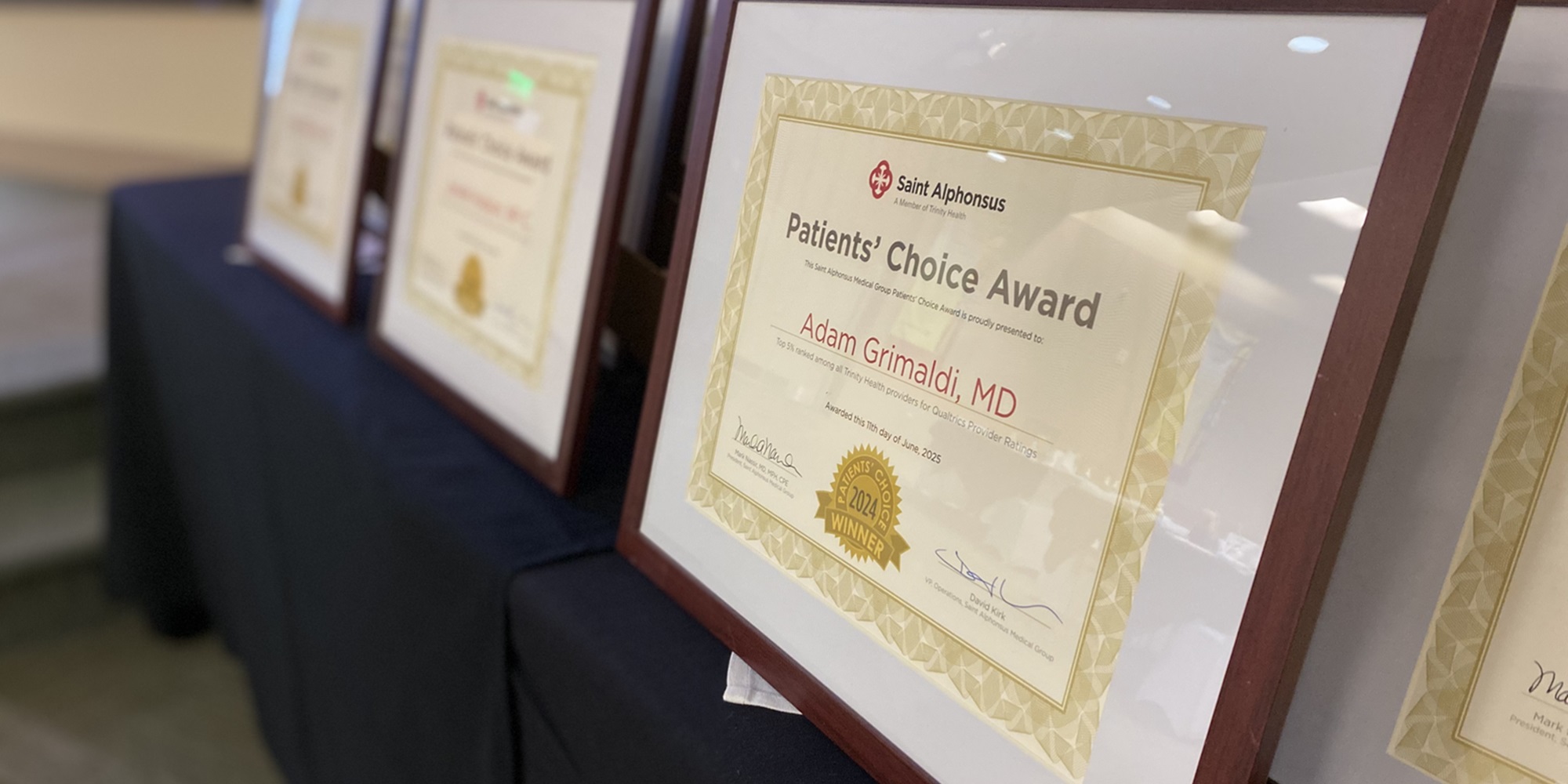 Saint Alphonsus 2024 Patients' Choice Award Winners