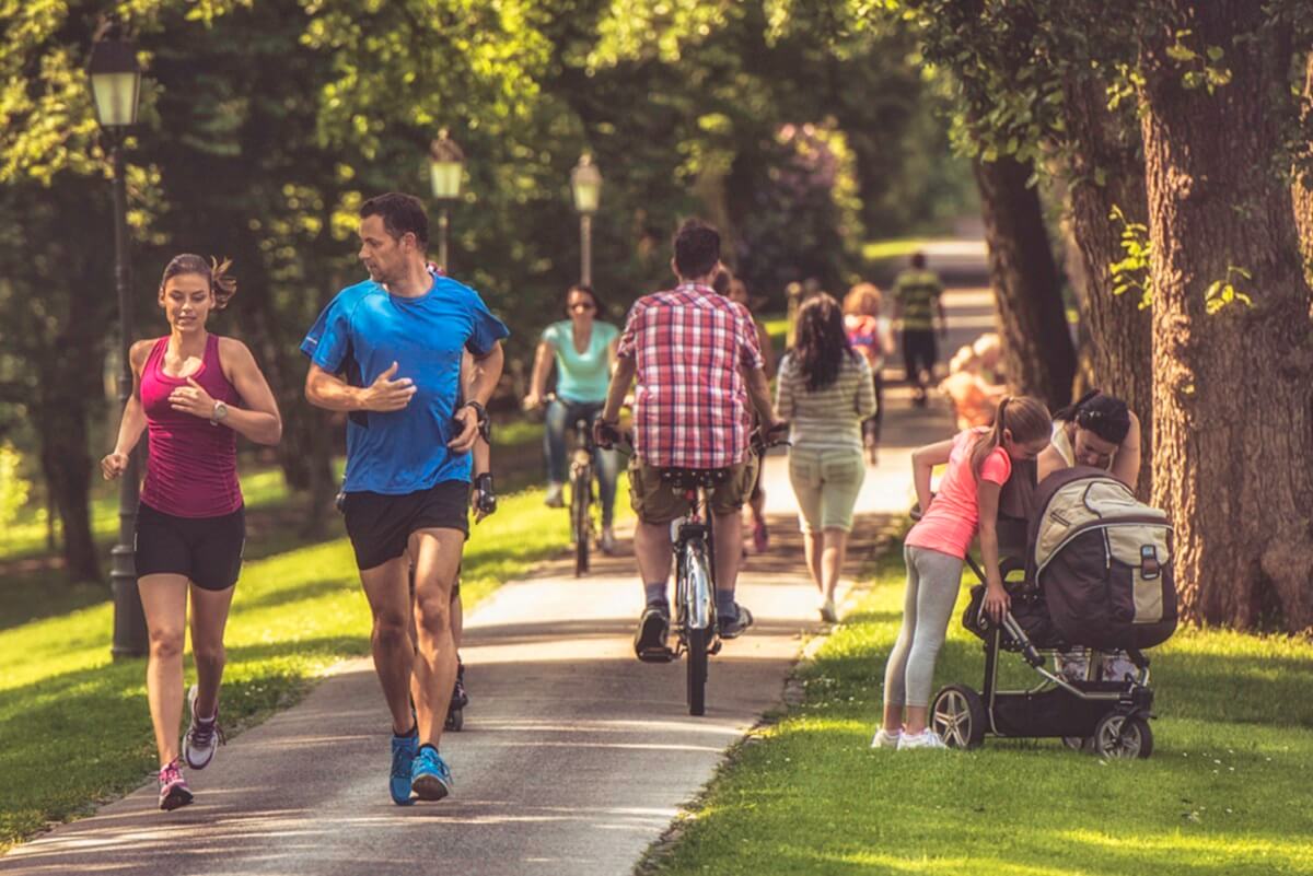 Walking, jogging, and biking are a few heart healthy exercises you can do a few times per week.